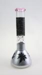 Engraved 14 Inch Beaker Smoking Glass Water Hookah Pipe 35mm