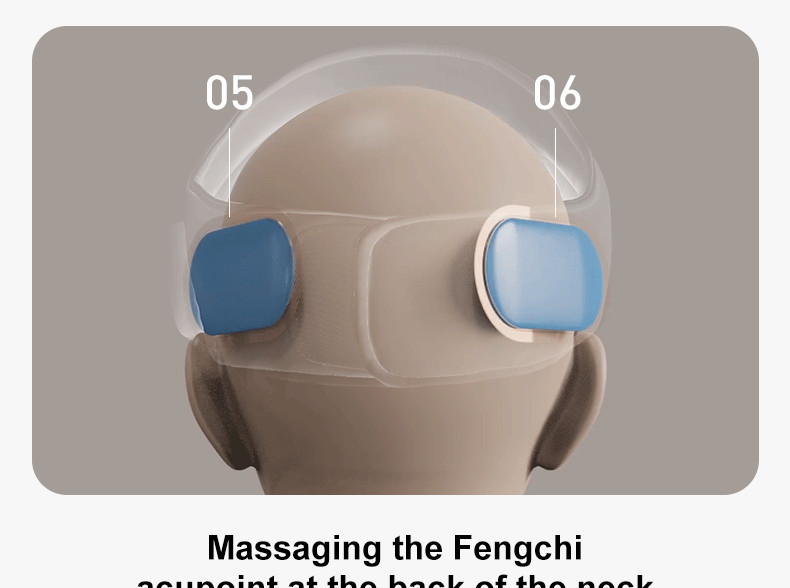 Rechargeable Air Compression Head Massager Eye Care Hot Compress