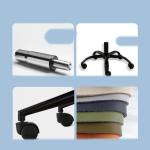 Adults' Small Office Chair with Wheels and Lumbar Support PU 3 Years After-sales