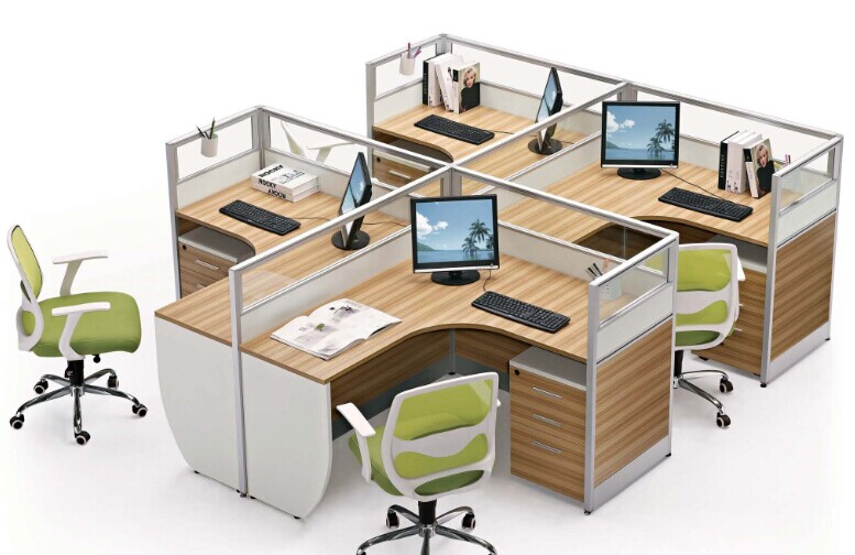 modern 4 seat office partition workstation,4 seat office cubicle,#JO-7005