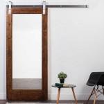 Simple Style Sliding Barn Wood Doors 125cm Width HDF PU Painting