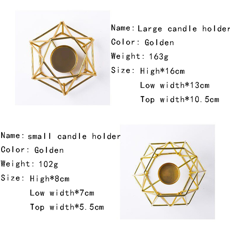 Hot Sale Metal Candle Stand Sturdy Material Wholesale Candlestick Tabl Lamp Nordic Candle Holder