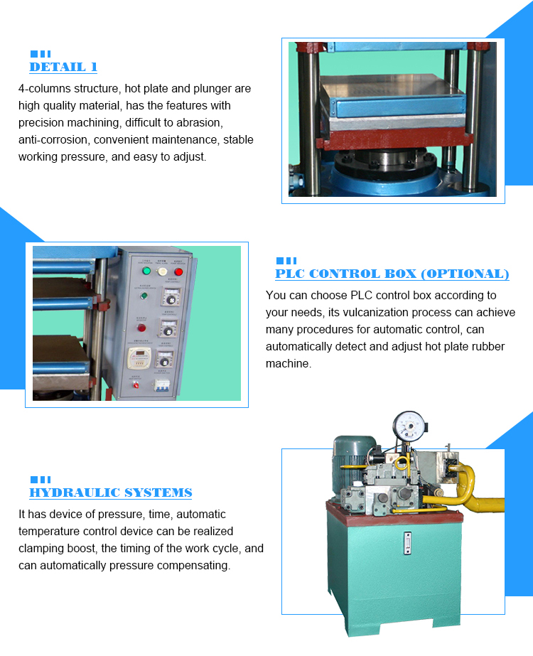 Hydraulic Small Lab Rubber Vulcanizing Machine 0.5MN 5.5KW 220V