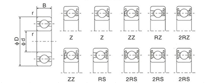P0 P6 6200 Series Bearing C3 Radial Ball Bearing For Sports Equipment