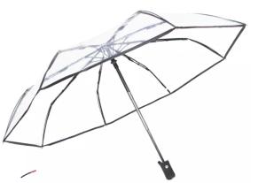 Quality Conveniently Compact Transparent Three-fold Umbrella Fits In A Bag wholesale