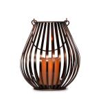 Bronze Painted 260mm Hurricane Lights Candle Holders / Metal Candle Holder