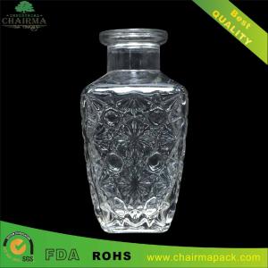 Quality Tapered with Edge Embossed Glass Bottle for Whisky wholesale