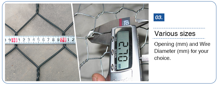 Wire Mesh 2mm Gabion Fence System Galvanized Pvc Coated Stone Filled Weld