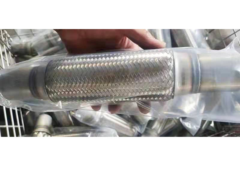 2 Inch Exhaust Flex Bellows With Double Braided And Welded Nipple
