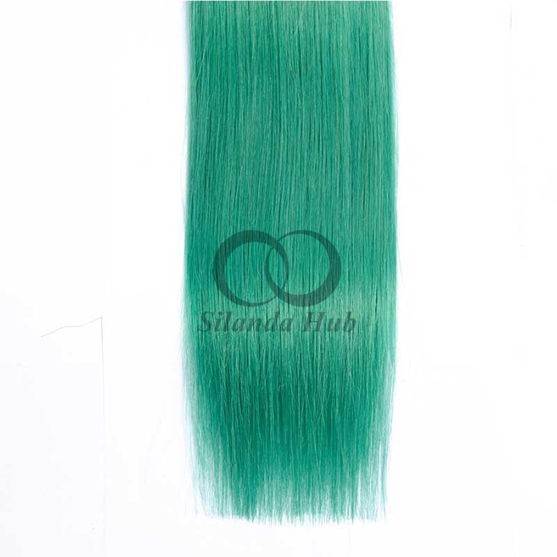 #T1B/Green Straight Remy Human Hair Bundles Sew In Weave Bundles Brazilian Bundle Deals