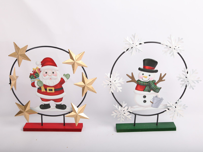 Metal Christmas Ornaments Indoor Decorations Durable Iron Handicrafts Support OEM