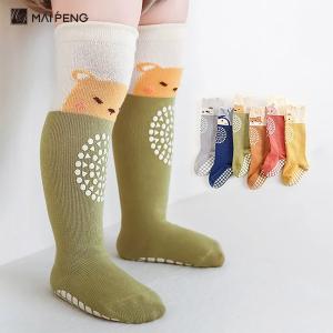 Quality Cute Cartoon Pattern Custom Knee High Socks Cotton Non Slip Baby Stockings wholesale