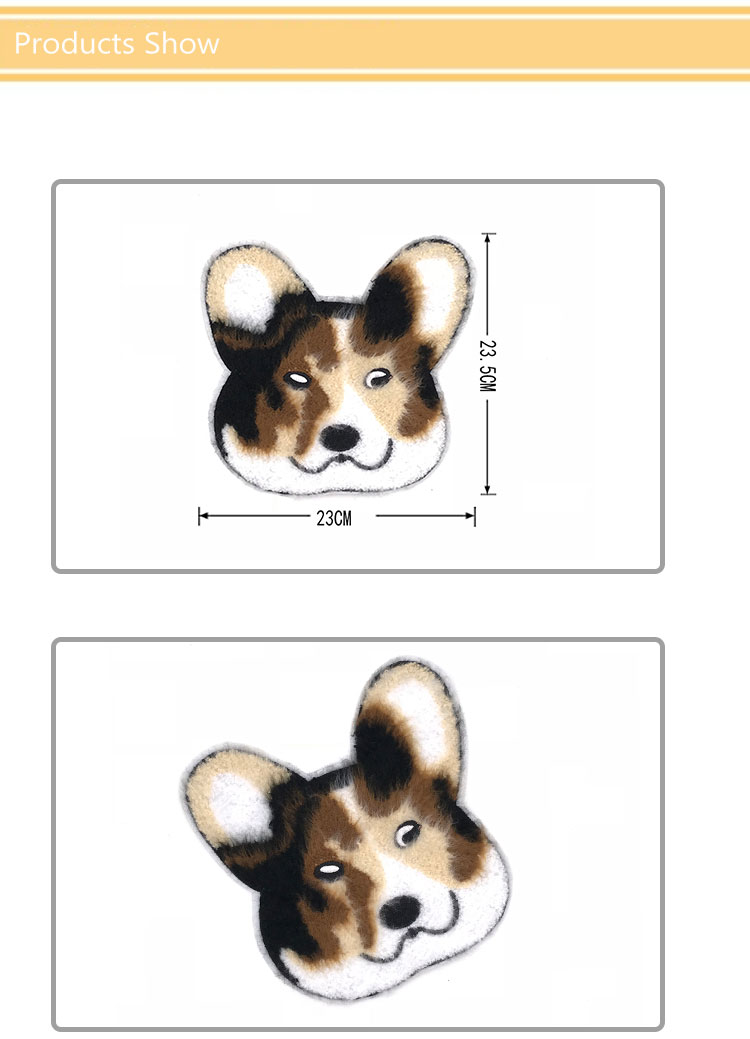 Beautifully Dog Embroidered Sports Patches Handmade For Fashion Clothing