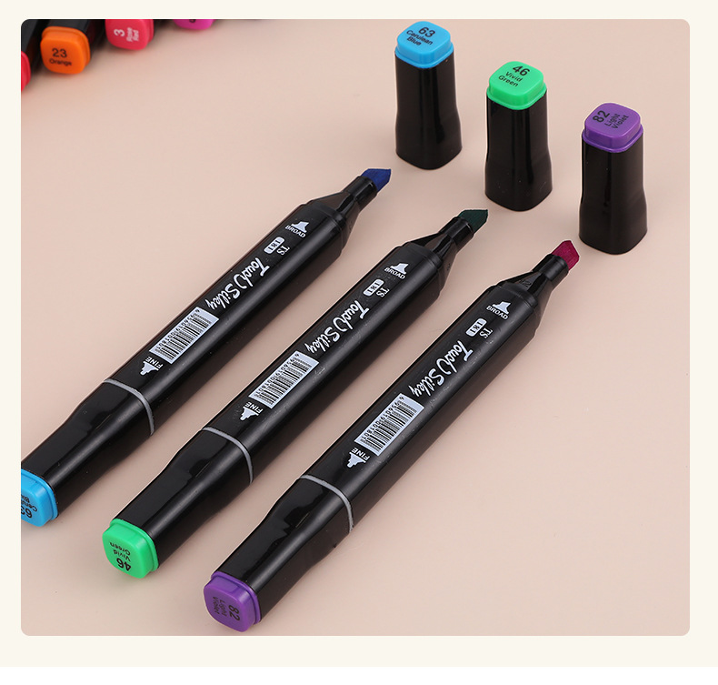 Dual Tip Permanent Fabric Brush Colored Acrylic Art Paint Marker Pens 12 24 30 36 48