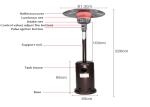 High Quality Outdoor High efficiency flexible gas patio heater infrared gas