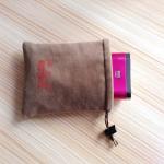 Velvet / Cotton Lining Jewelry Organizer Bag , Satin Custom Drawstring Pouch