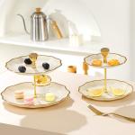 3-Tiered Ceramic Plate Set in Customized Colors for Diwali Celebrations Elegant