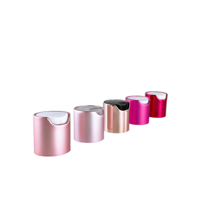 Rose Gold Bottle Disk Top Cap 1oz Bottle 24mm Aluminum 0.12cc