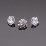 3A/5A Cubic Zirconia Loose Stones Brilliant Cut Round Shape White Color 6mm 8mm