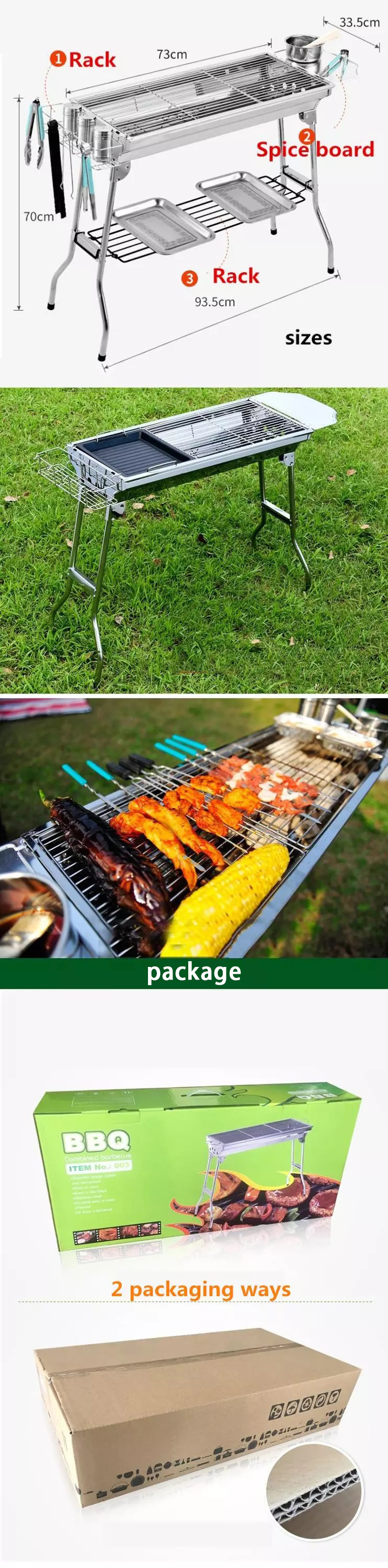 High Pressure Protection Device Stainless Steel BBQ Grill for Outdoor Entertaining