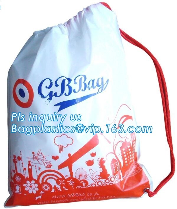 Biodegradable Waterproof Travel Drawstring Bag Shoe Laundry Underwear Makeup Storage Pouch Backpack Laundry Bag bagease