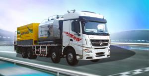 Quality BEIBEN 8.5m3 Asphalt Tank Road Maintenance Equipment 12m3 Hopper Capacity / Synchronous Chip Sealer Truck wholesale