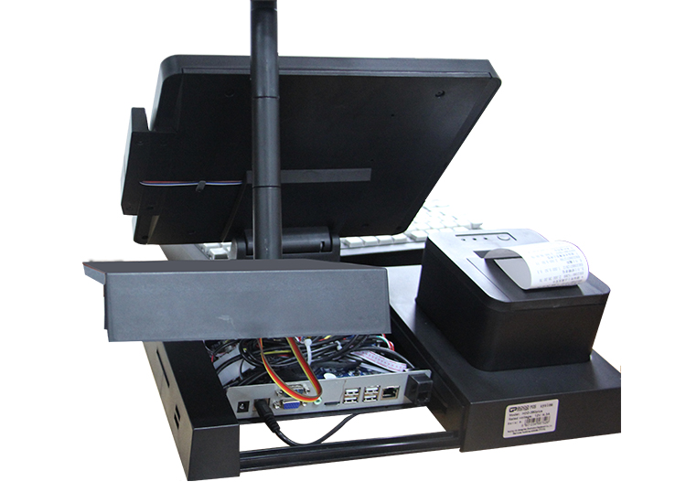 Supermarket Cash Register with 12 Inch Dual Display Built-in Printer and Keyboard