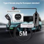 EU Plug French / UK / US Connectors 16A Portable Electric Vehicle Charger AC /