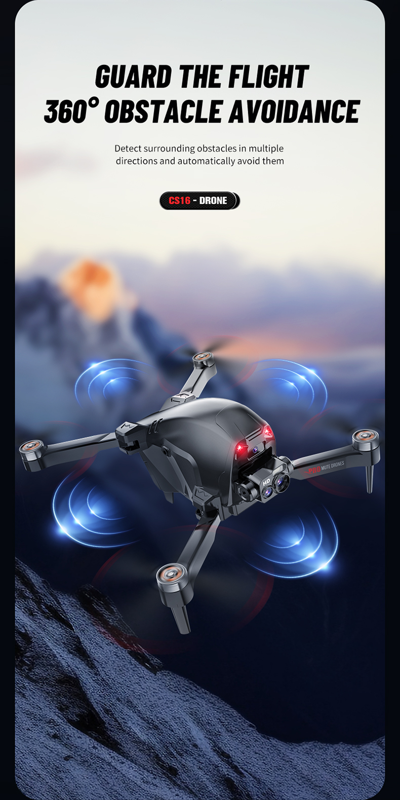 2024 W14HW Mini 4k Professional Brushless Drone Aerial Photography with Optical Flow Positioning and Obstacle Avoidance