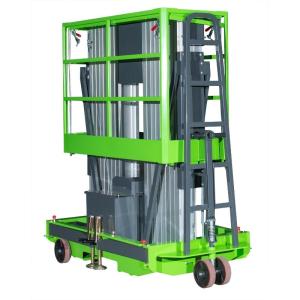 Quality Green Double Mast Mobile Vertical Lift Platform For 9m Platform Height wholesale