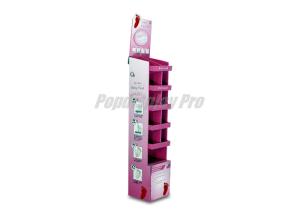 Quality Retail Temporary Personal Skin Care 5-shelf Promotional Cardboard POP Display wholesale
