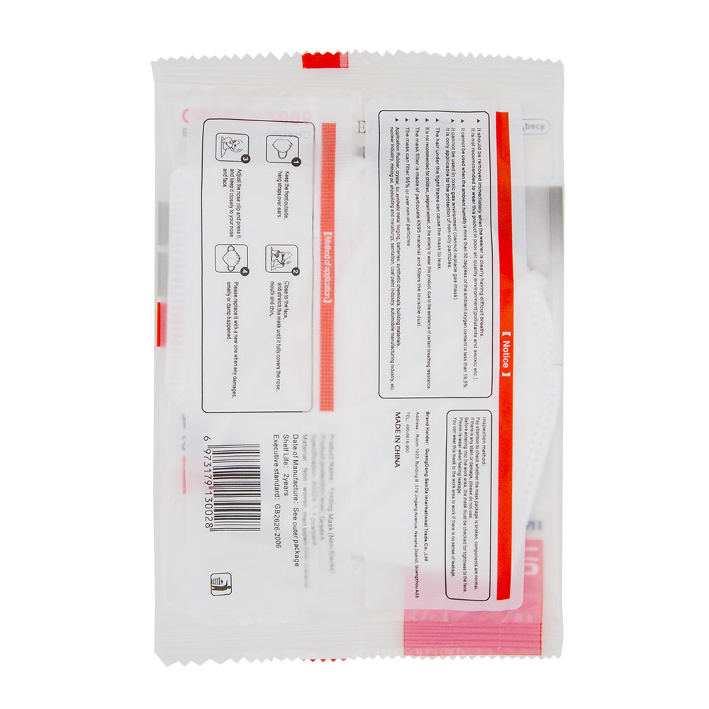 DustProof 5 Ply FFP2 EN149 KN95 Face Masks For Safety Breathing