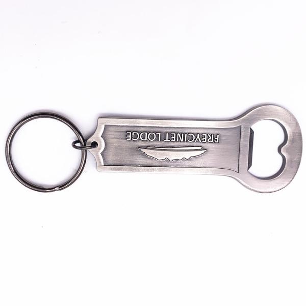Cheap Fashion Personalized Bottle Opener Keychain , Custom Shape Metal Keychains for sale