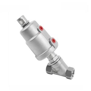Quality Control DN15 1/2 inch Stainless Steel Pneumatic Water Steam Control Angle Seat Valve wholesale