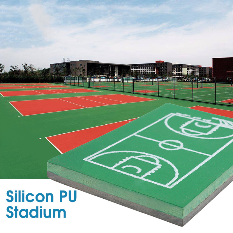 4mm Thickness Athletic PU Sports Flooring Basketball Court