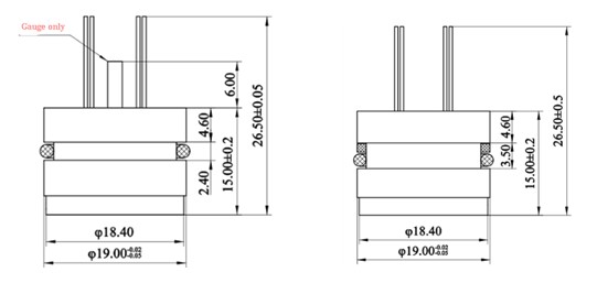 I2C Output Film Pressure Sensor / I2c Water Pressure Sensor SS 316L Material