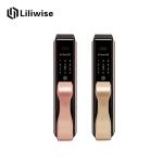 Biometric Recognition Automatic Door Lock Rose Golde Double Security Protection