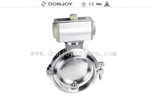 Quality Solid State Particle 2&quot; Hygienic Aeration Butterfly Valve wholesale
