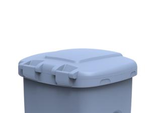 Quality Plastic Rotomolded Parts 150L Waste Bin With Single Wall Lid Wear Resistance wholesale