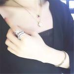 Luxury Brand Jewelry Full diamonds of comet ring 18kt gold with yellow gold or