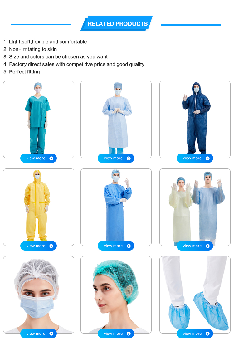 Nonwoven Plastic Isolation Gowns , Unisex Disposable Medical Exam Gowns