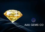 Diamond Shape 2 Carat Moissanite Yellow With Eight Hearts Eight Arrows 6.5mm