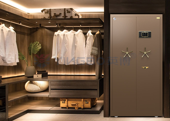 Double Alarm Solid Movable Steel Safe Deposit Box Door H1800mm For Security