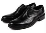 High Cow Mens Leather Brogue Shoes , Business Goodyear Handmade Shoes