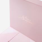 Book Shape Debossing Magnetic Garment Packaging Boxes With Ribbon