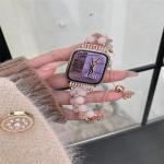 Jewelry Bracelet Beads Women Watchstrap for iWatch 8 Series 38mm 40mm Smart