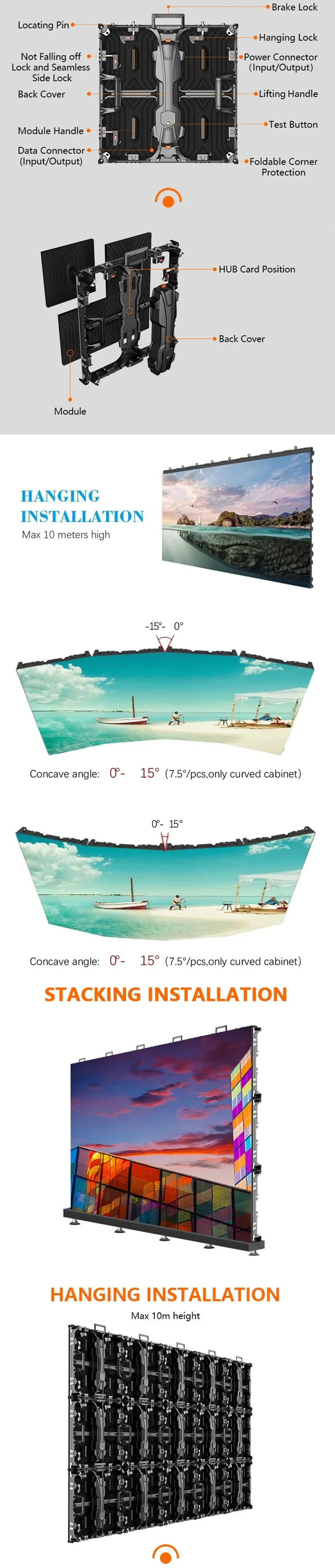 Stage Background Advertising Rental LED Display Screen Indoor Outdoor P3.91