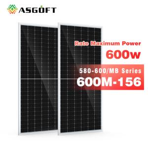 Quality Full Black Off Grid 600 Watt Solar Photovoltaic Monocrystalline PV Panels System For House Electricity wholesale