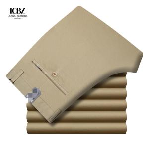 Quality 2022 Men's Black Logo Print Cargo Trousers Straight Fit Chino Office Pants for Business wholesale