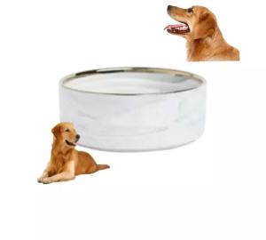 Quality Customized Round Pet Bowls Matted Ceramic Dog Bowls With Wooden Stand For Dogs Cats wholesale